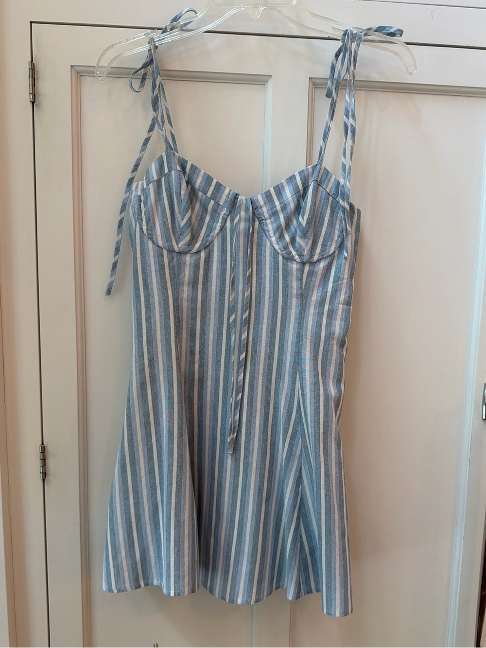 Majorelle Tahoe dress in blue chambray - Picture 4 of 7